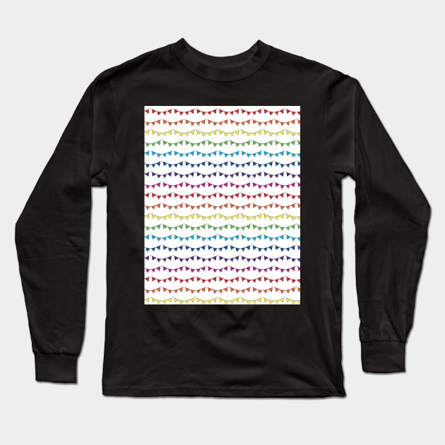 Mini rainbow bunting Long Sleeve T-Shirt by bettyretro